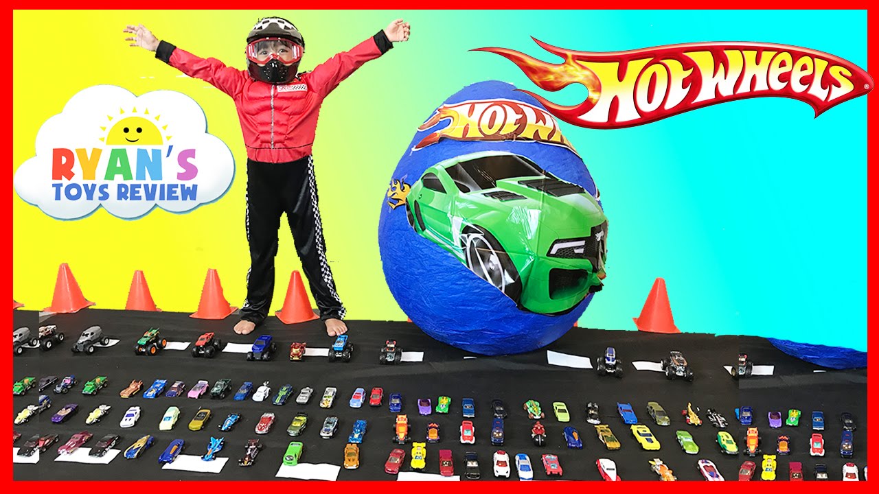 EGG HOT WHEELS Surprise Toys Opening Disney Cars Kids Video Ryan ToysReview...
